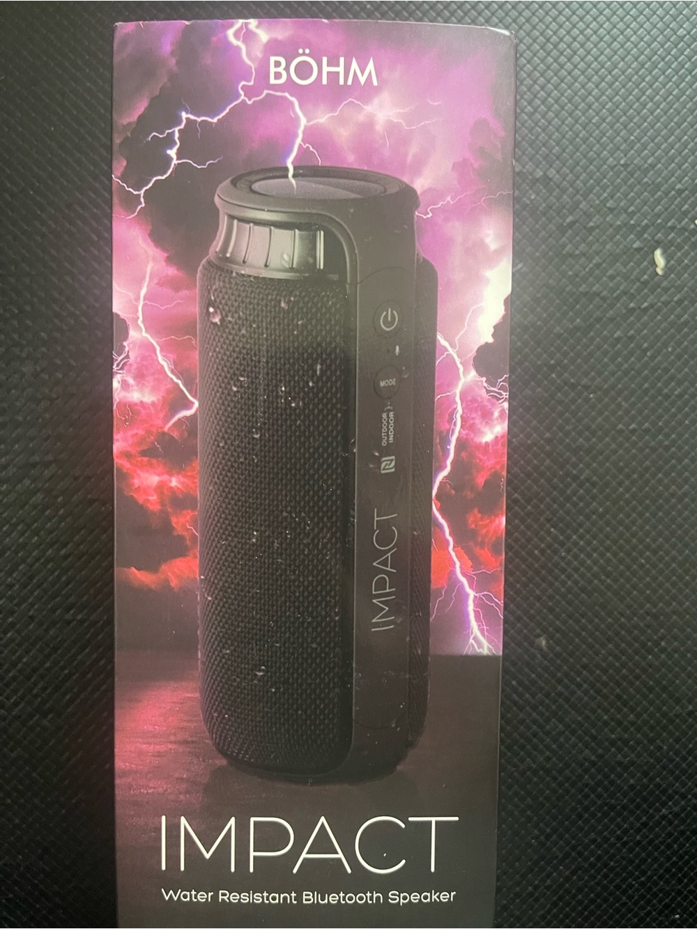 IMPACT Black Water Resistant Bluetooth Speaker